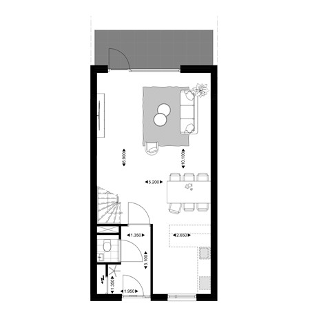 Floorplan - Rozenstraat Bouwnummer C.015, 5014 AJ Tilburg